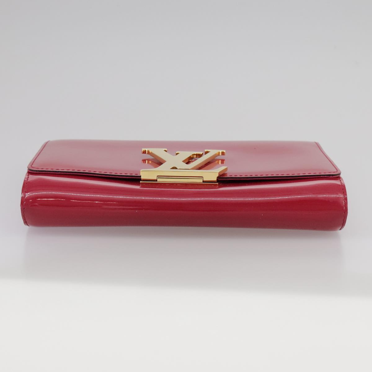 LOUIS VUITTON Pochette Louise EW Bag Patent Rose Andian M94270 LV Auth bs21225V