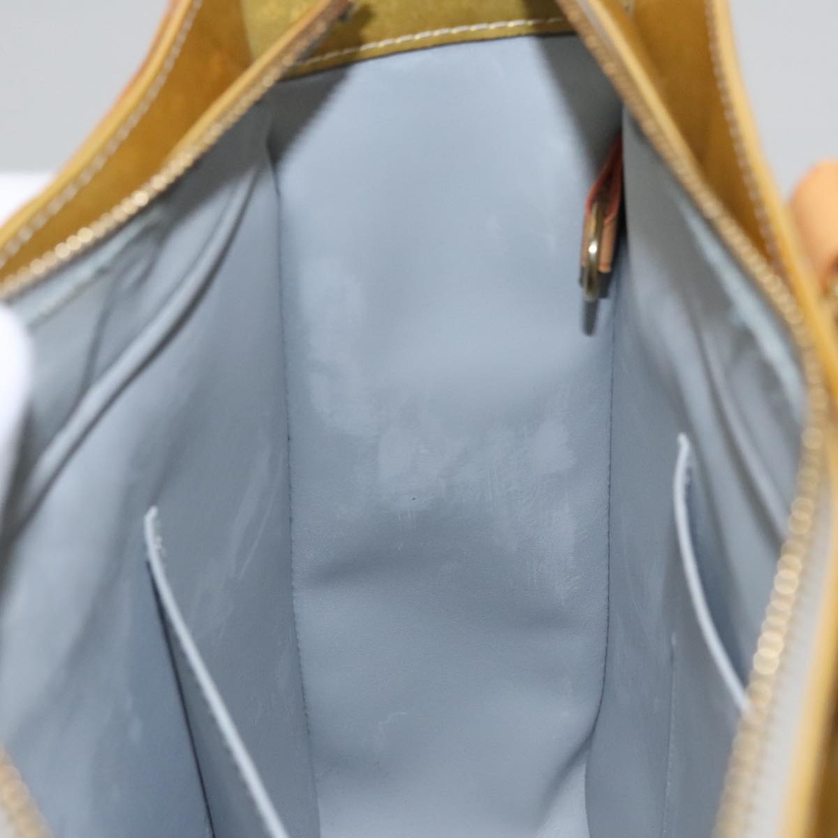 LOUIS VUITTON Monogram Vernis Columbus Tote Bag Gris M91028 LV Auth bs21249