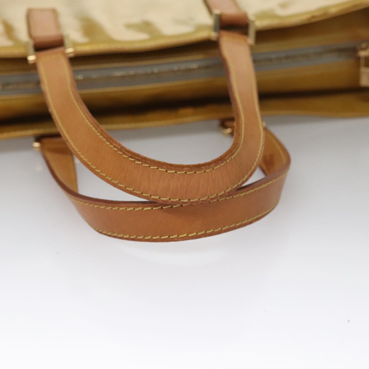 LOUIS VUITTON Monogram Vernis Columbus Tote Bag Gris M91028 LV Auth bs21249