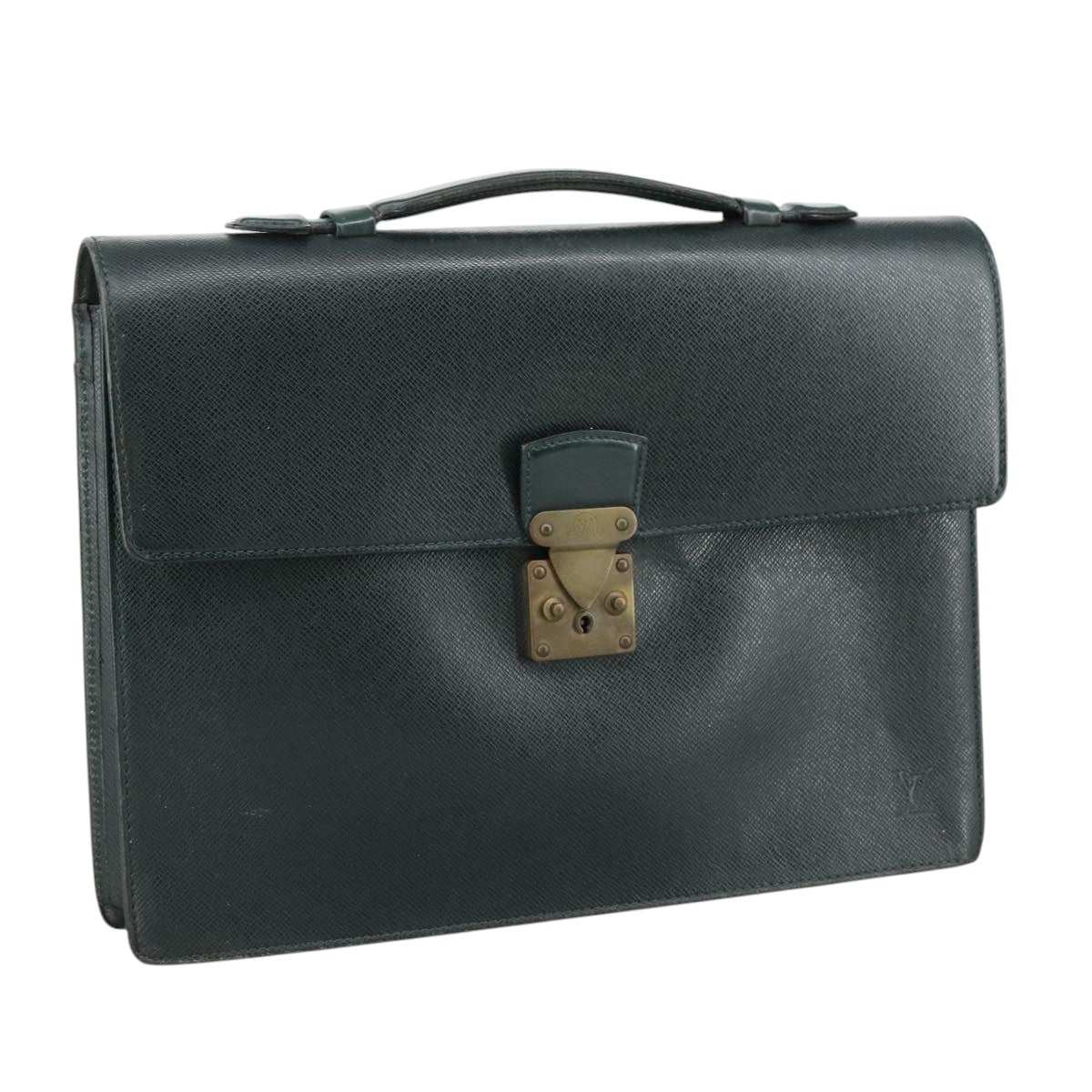 LOUIS VUITTON Taiga Serviette Kourad Business Bag Epicea M30074 LV Auth bs21261