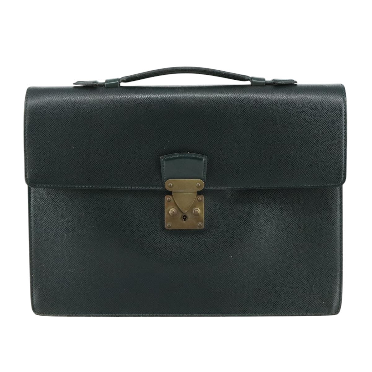 LOUIS VUITTON Taiga Serviette Kourad Business Bag Epicea M30074 LV Auth bs21261