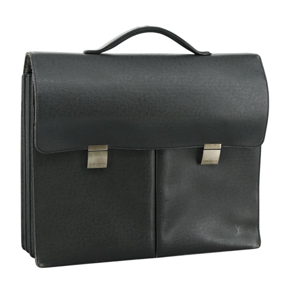 LOUIS VUITTON Taiga Serviette Tobolt Souffle Bag Ardoise M30792 LV Auth bs21278