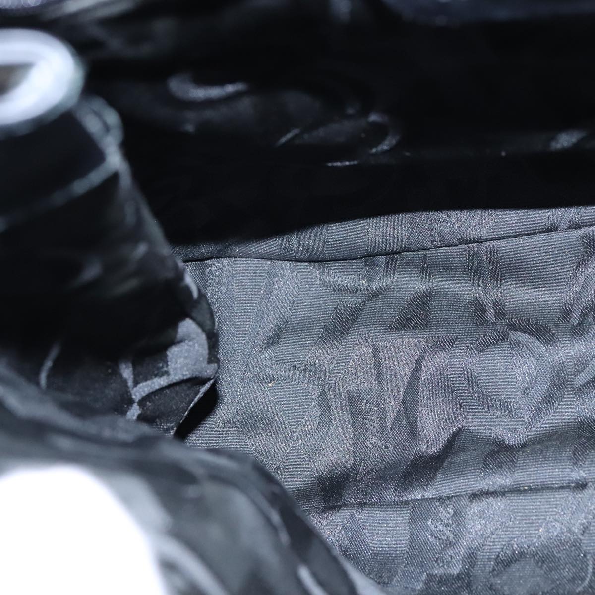 Salvatore Ferragamo Shoulder Bag Patent leather Black Auth bs21286