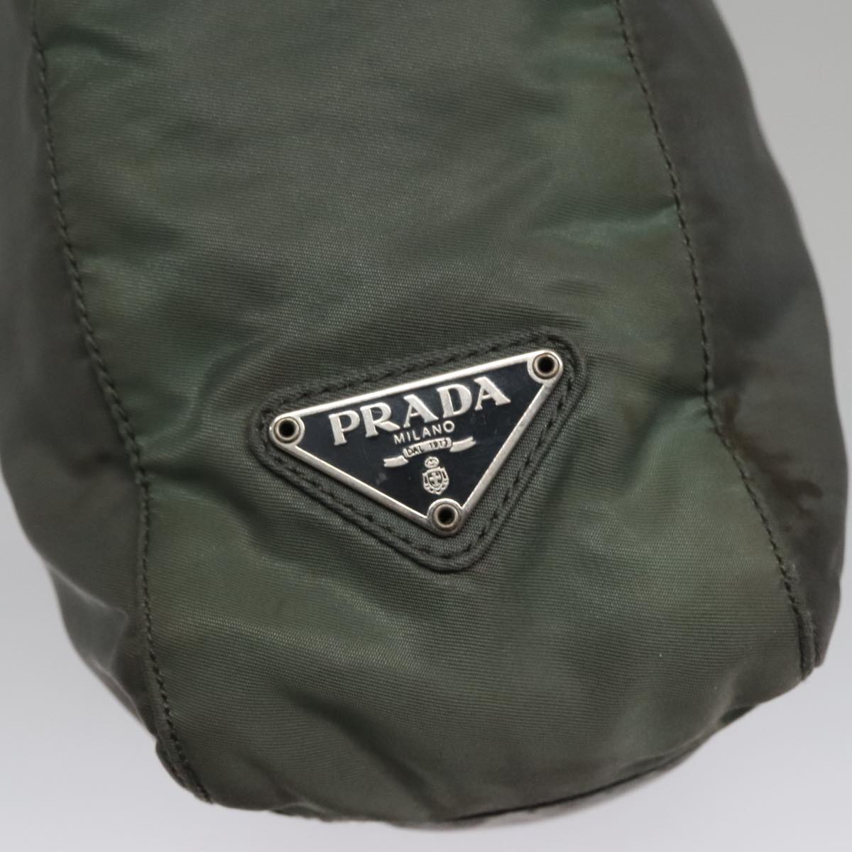 PRADA Tote Bag Nylon Gray Auth bs21296