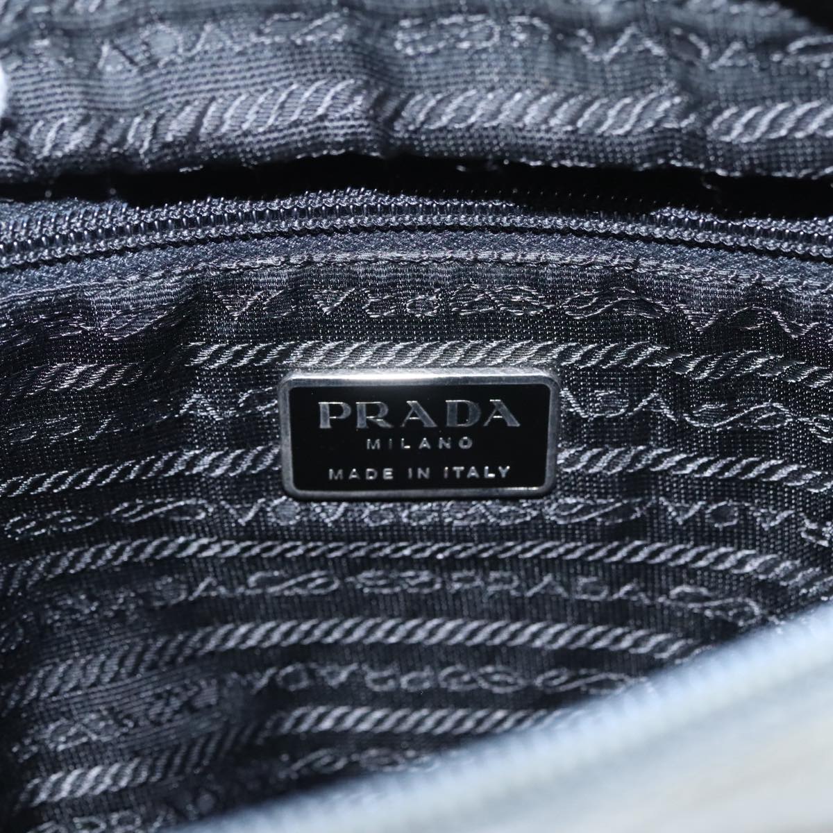 PRADA Tote Bag Nylon Gray Auth bs21296