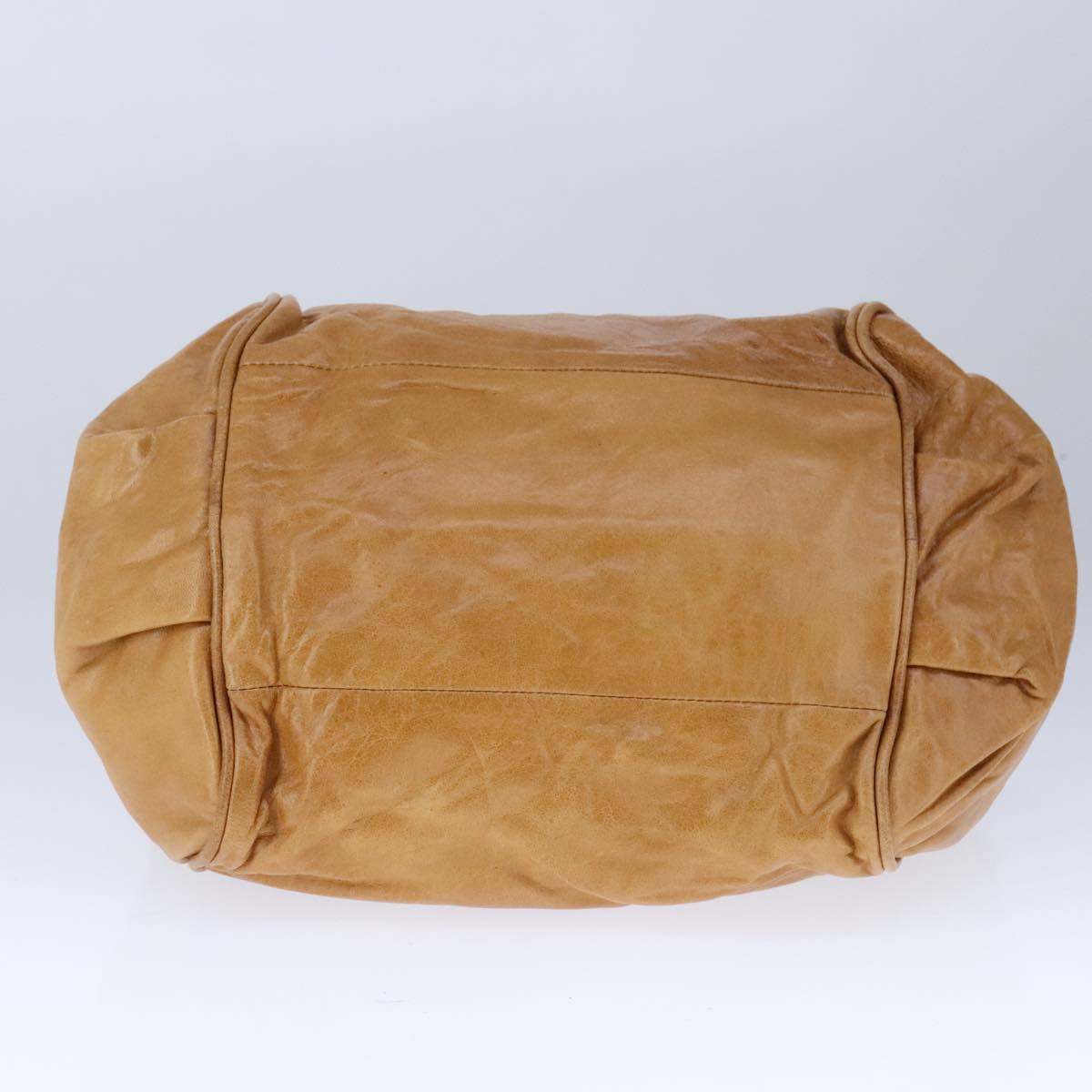 Chloe Etel Hand Bag Leather 2way Brown Gold Auth bs21307