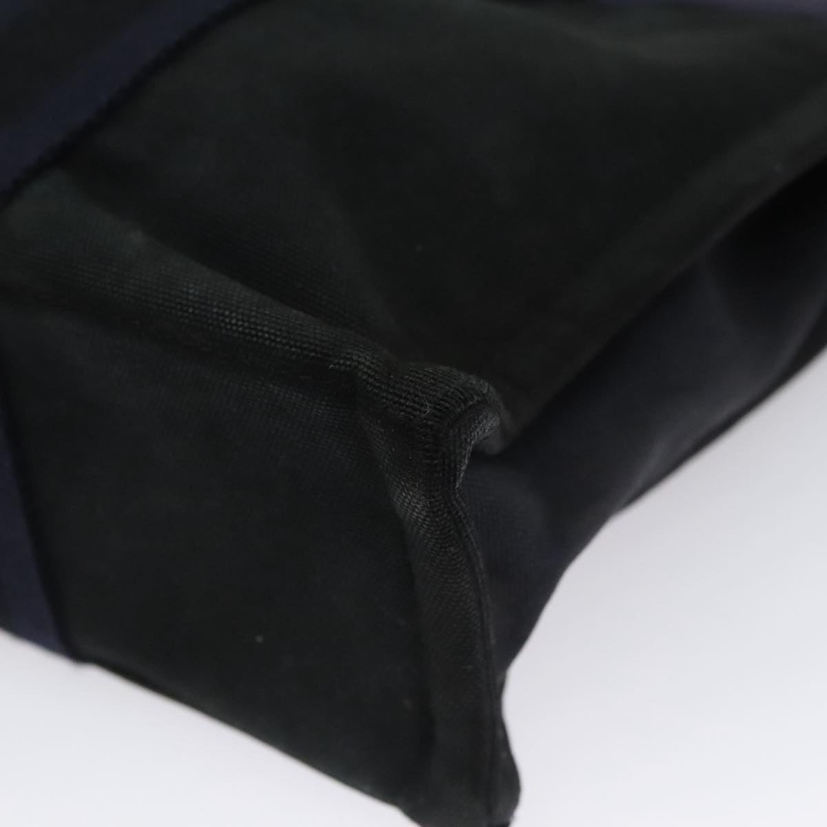 HERMES Fourre Tout PM Tote Bag Canvas Black Navy Auth bs21354
