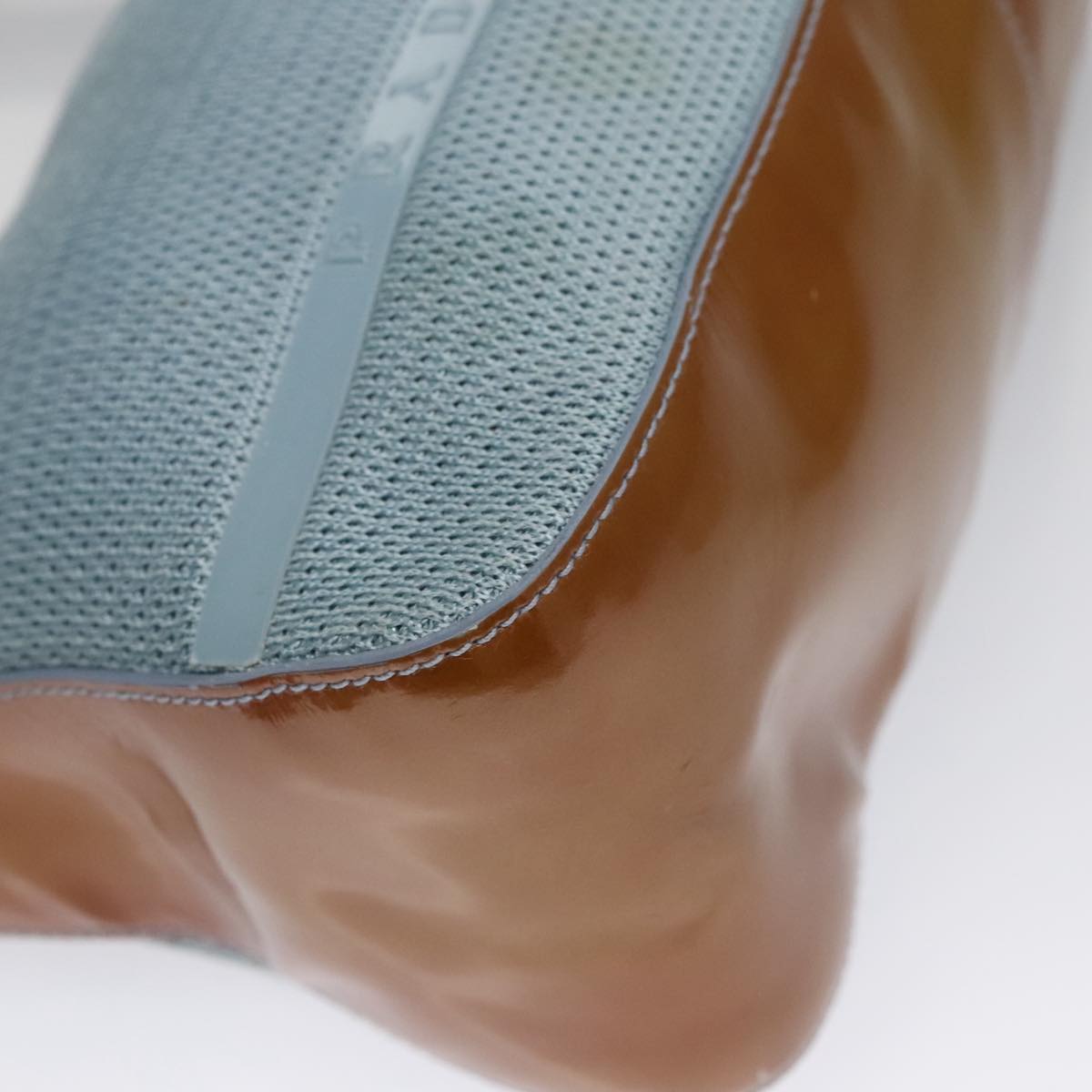 PRADA Sports Shoulder Bag Canvas Blue Auth bs21360