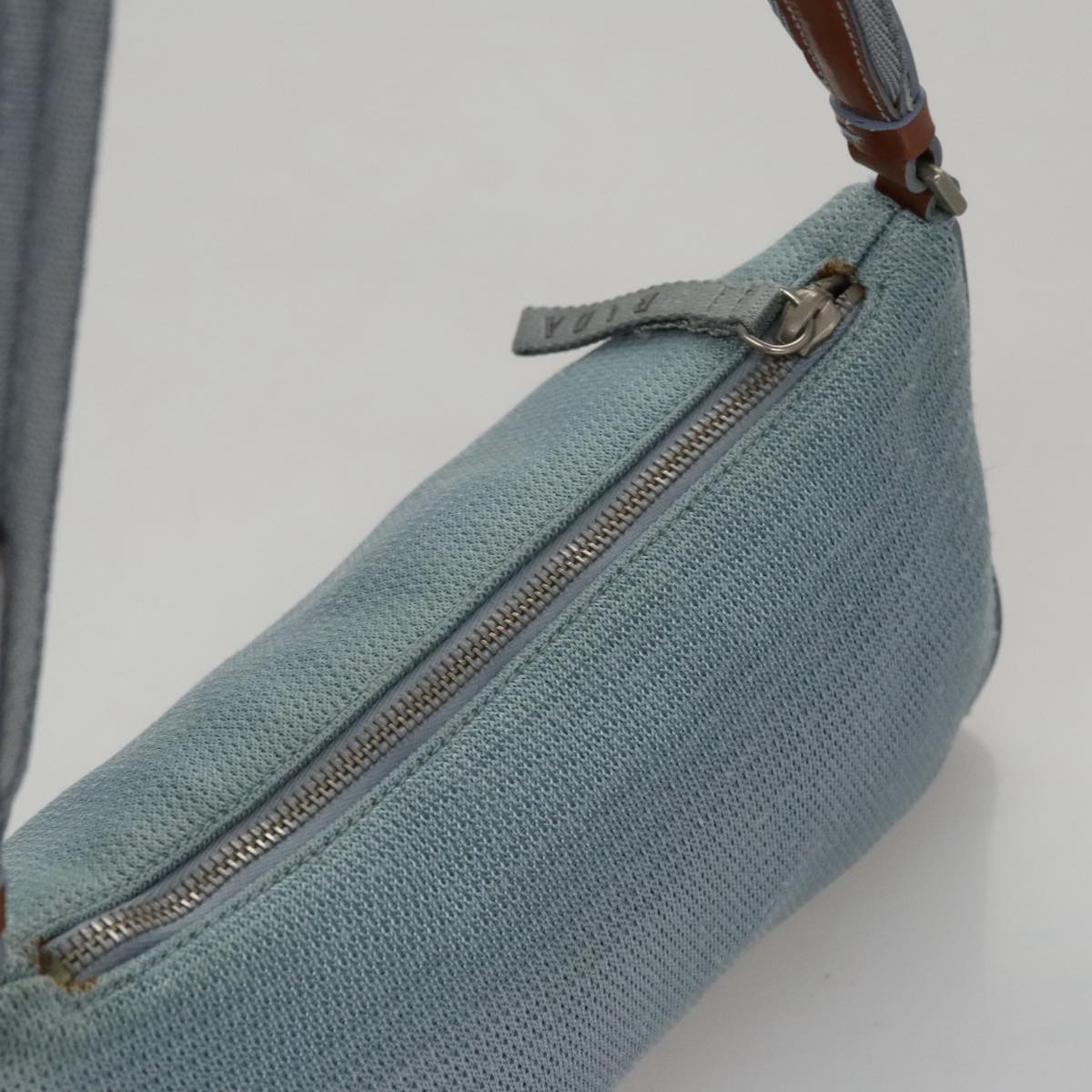 PRADA Sports Shoulder Bag Canvas Blue Auth bs21360