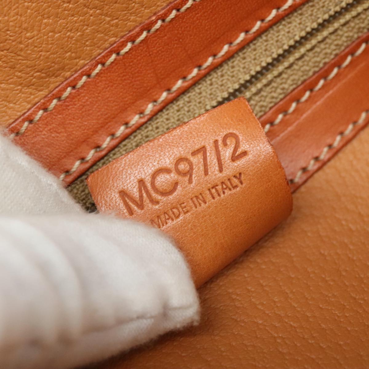 CELINE Macadam Canvas Hand Bag PVC Leather Brown Gold Auth bs21413