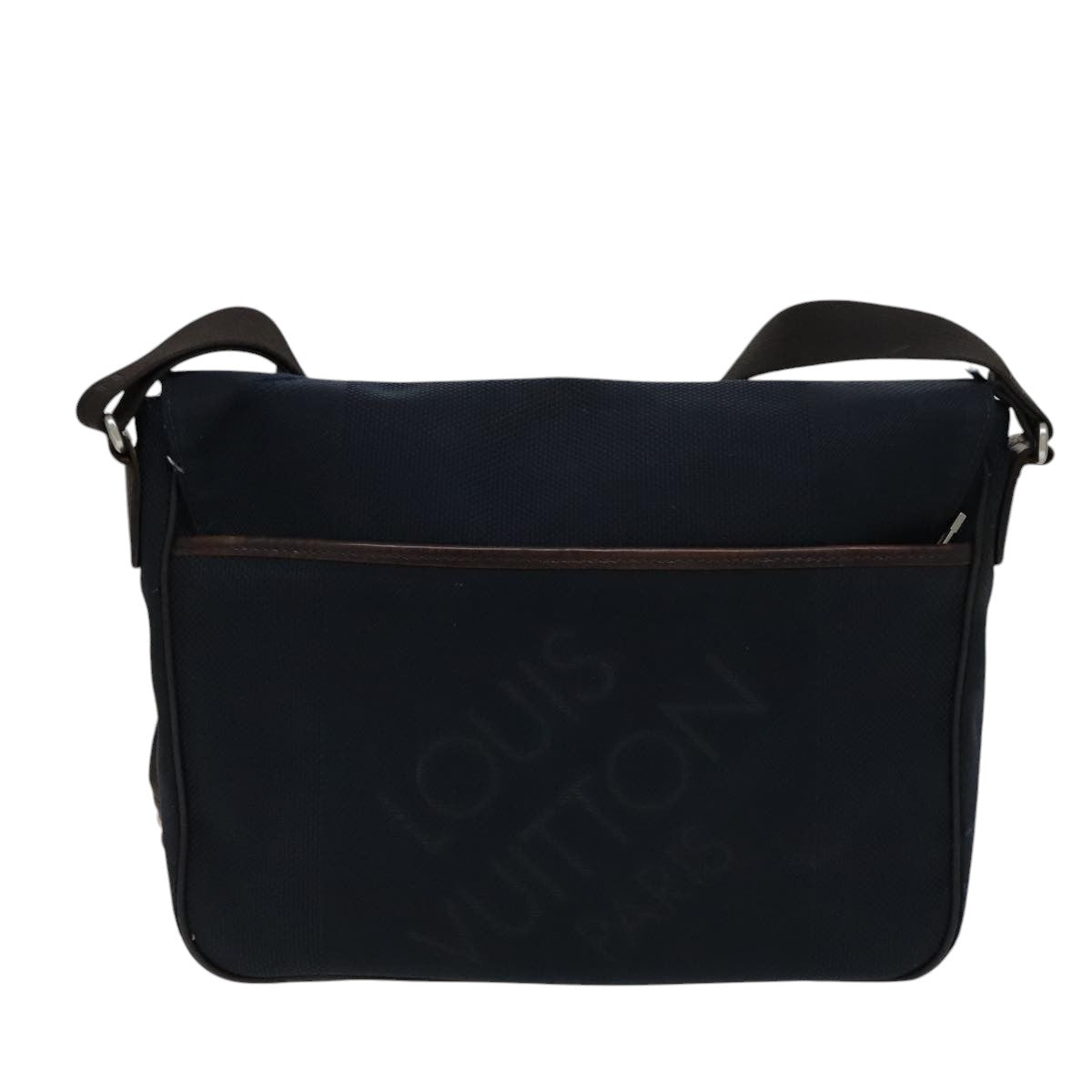 LOUIS VUITTON Damier Geant Petite Message Shoulder Bag Navy N41127 Auth bs21447