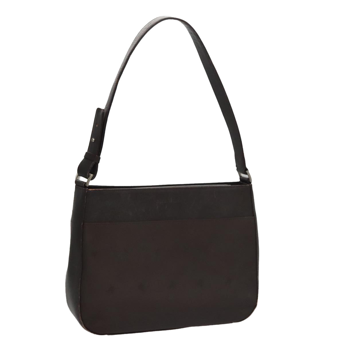 BURBERRY Shoulder Bag Nylon Leather Brown Auth bs21448