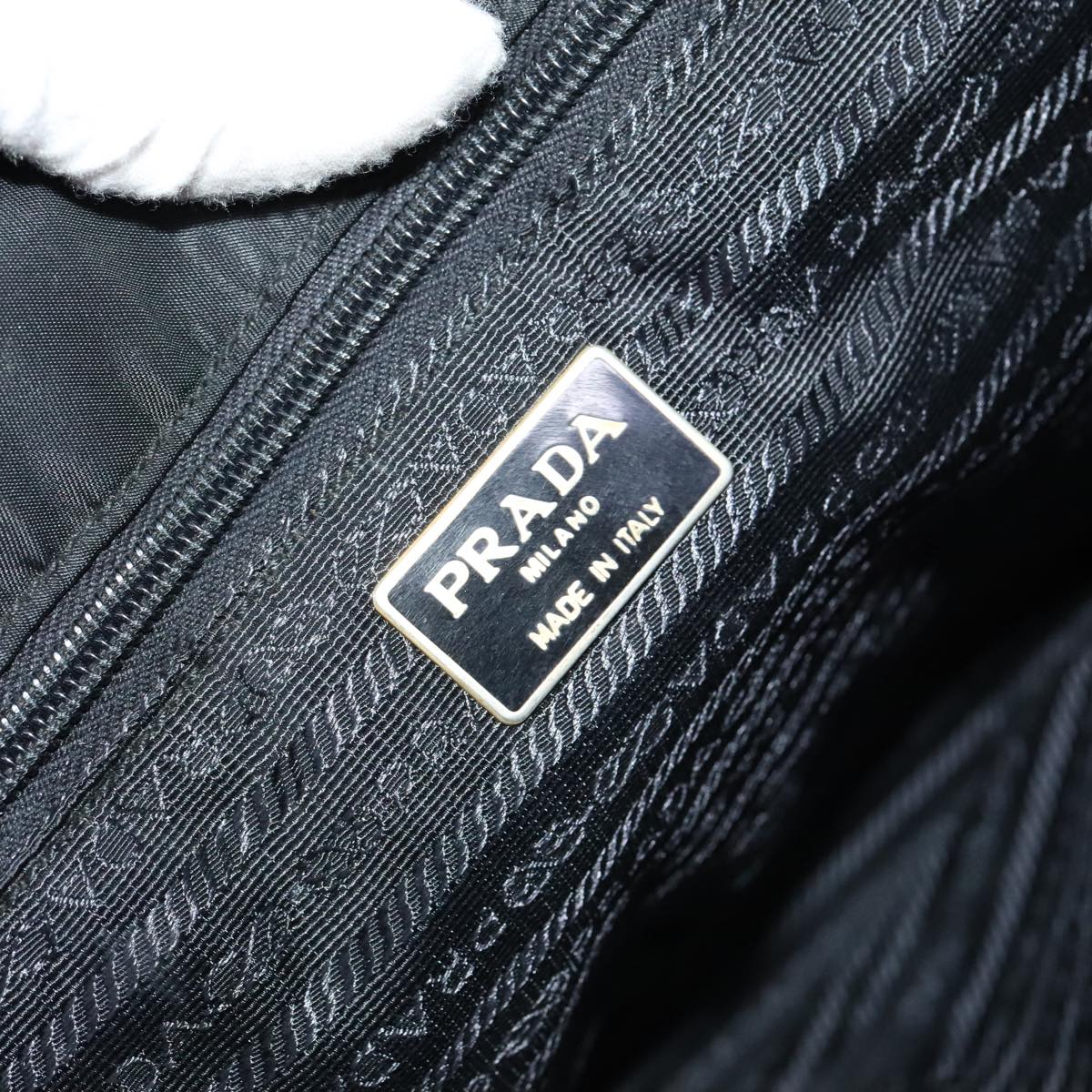 PRADA Tote Bag Nylon Black Auth bs21457