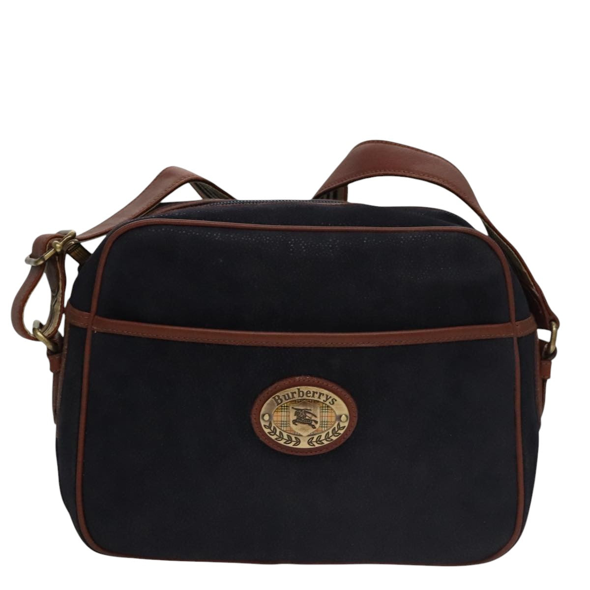 Burberrys Shoulder Bag Suede Navy Auth bs21460