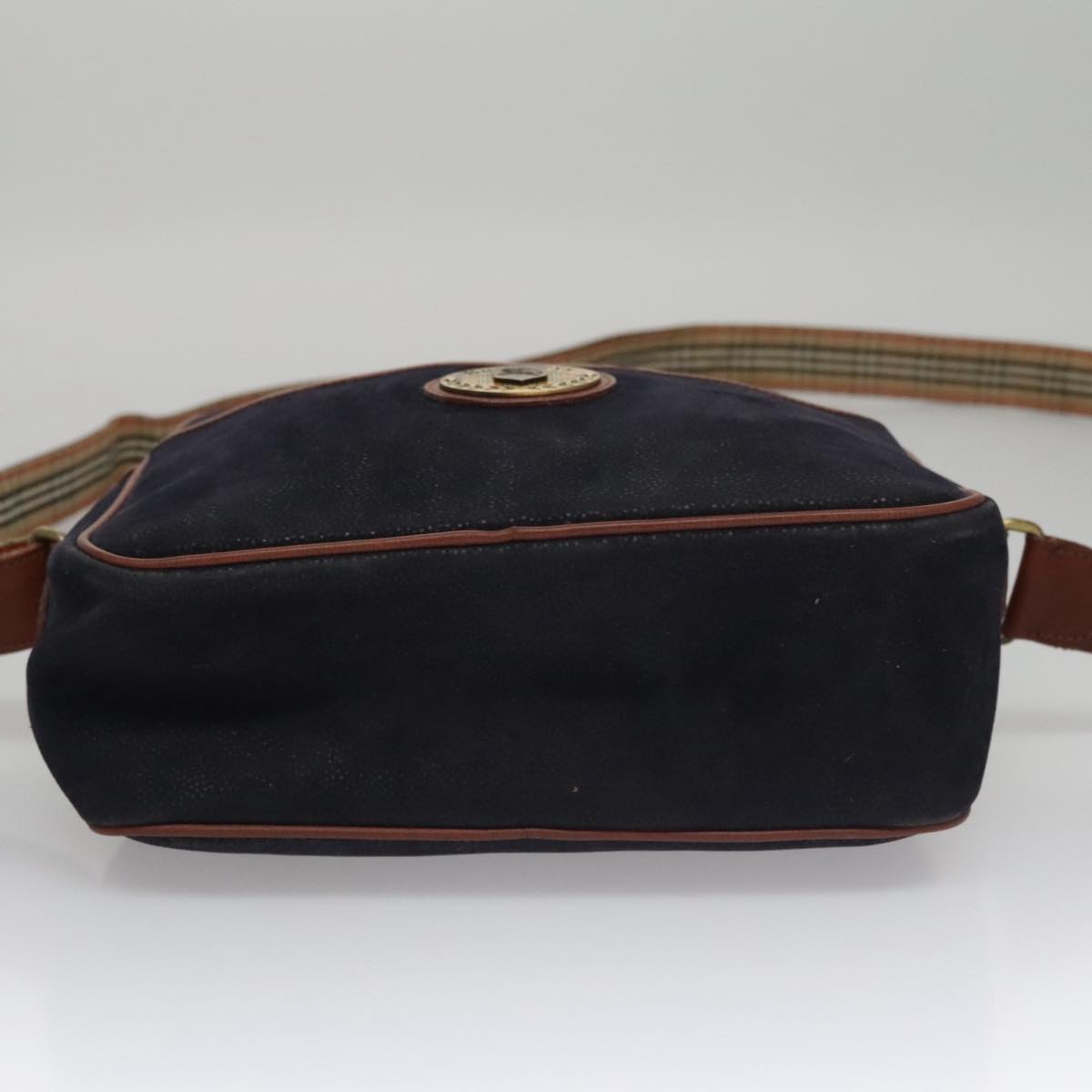 Burberrys Shoulder Bag Suede Navy Auth bs21460