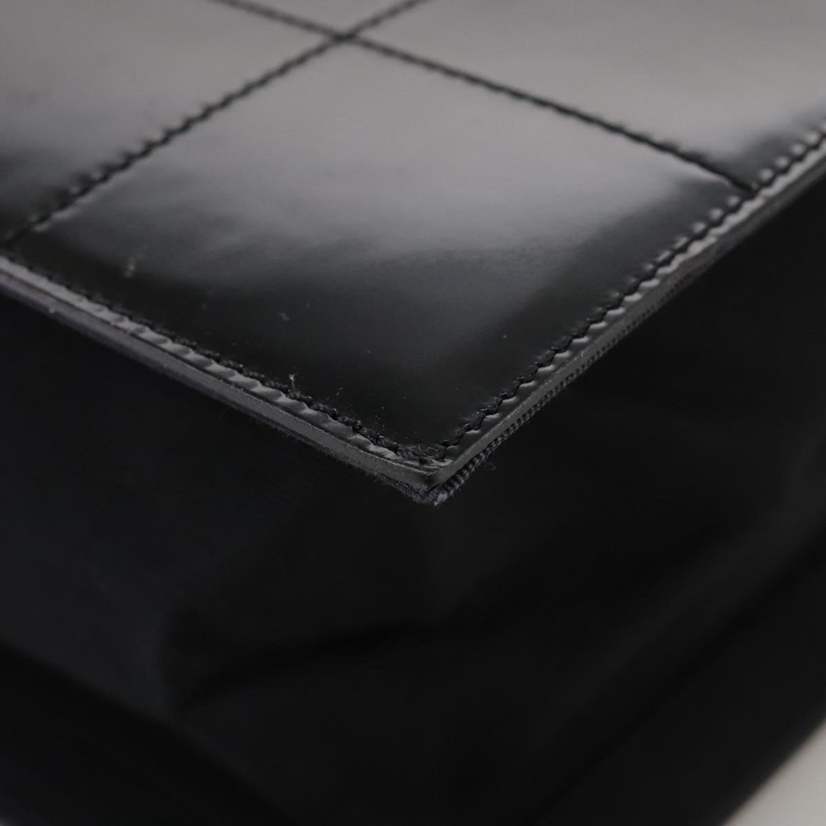 CHANEL Mademoiselle Choco Bar line Tote Bag Leather Red CC Auth bs21462