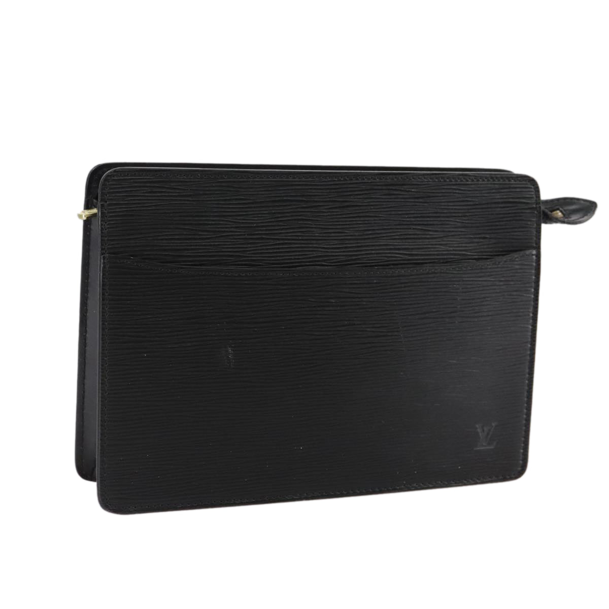LOUIS VUITTON Epi Pochette Homme Clutch Bag Black Noir M52522 LV Auth bs21484