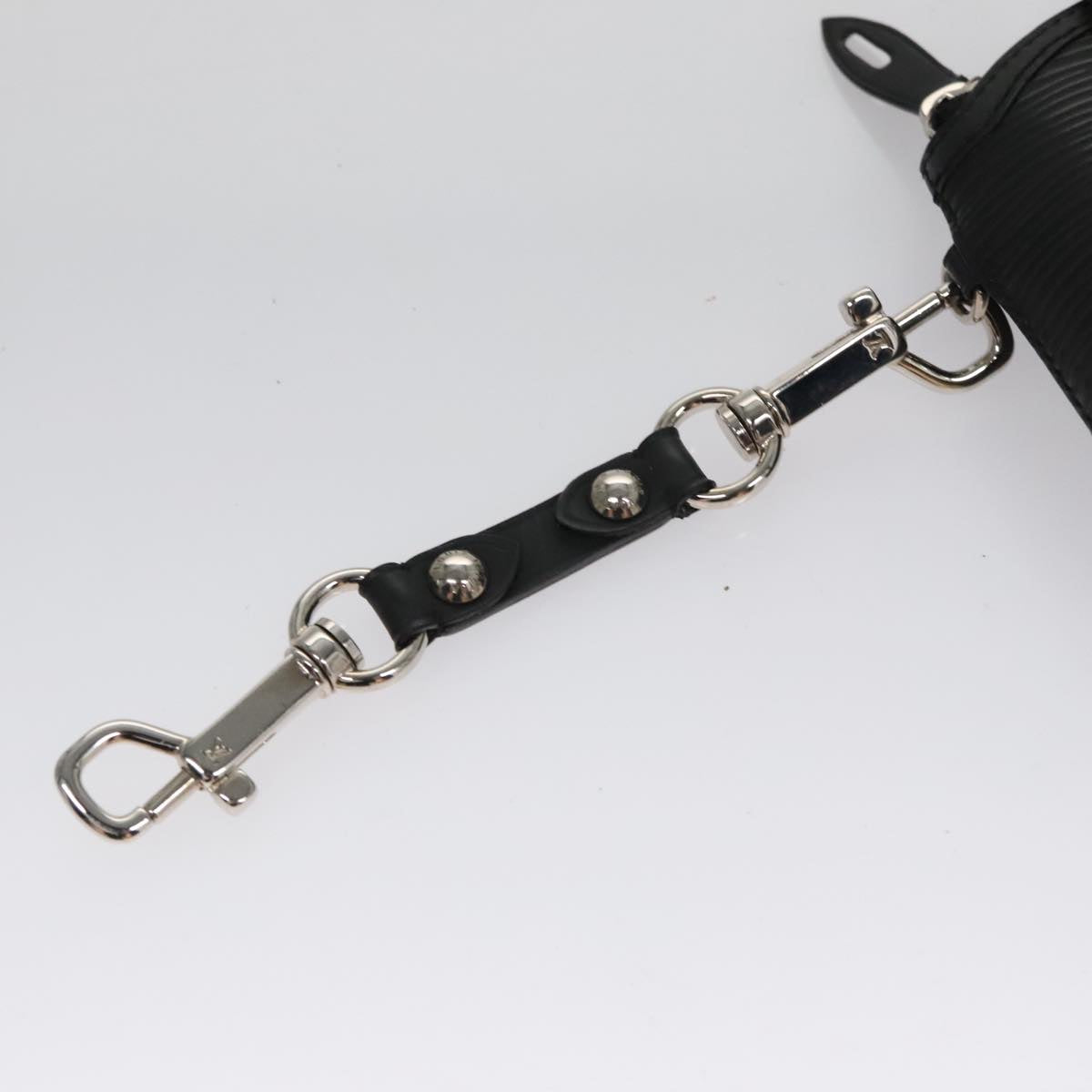 LOUIS VUITTON Epi Mini Lockit Charm Black LV Auth bs21489