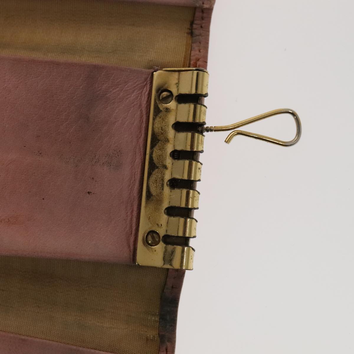 CHANEL Key Case Wallet Caviar Skin Black Pink CC Auth bs21518