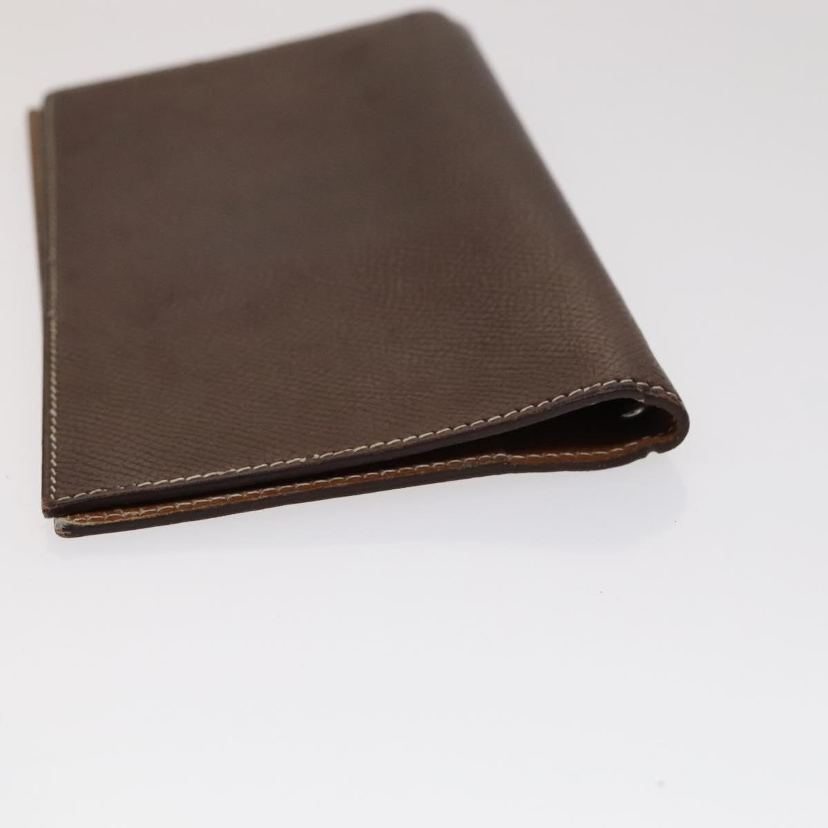 HERMES Day Planner Cover Leather 3Set Black Brown gray Auth bs21520