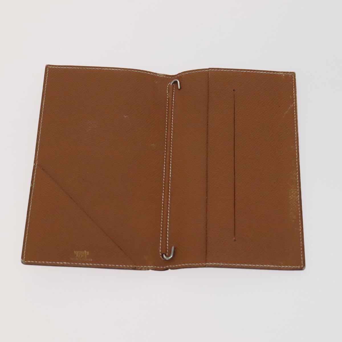 HERMES Day Planner Cover Leather 3Set Black Brown gray Auth bs21520