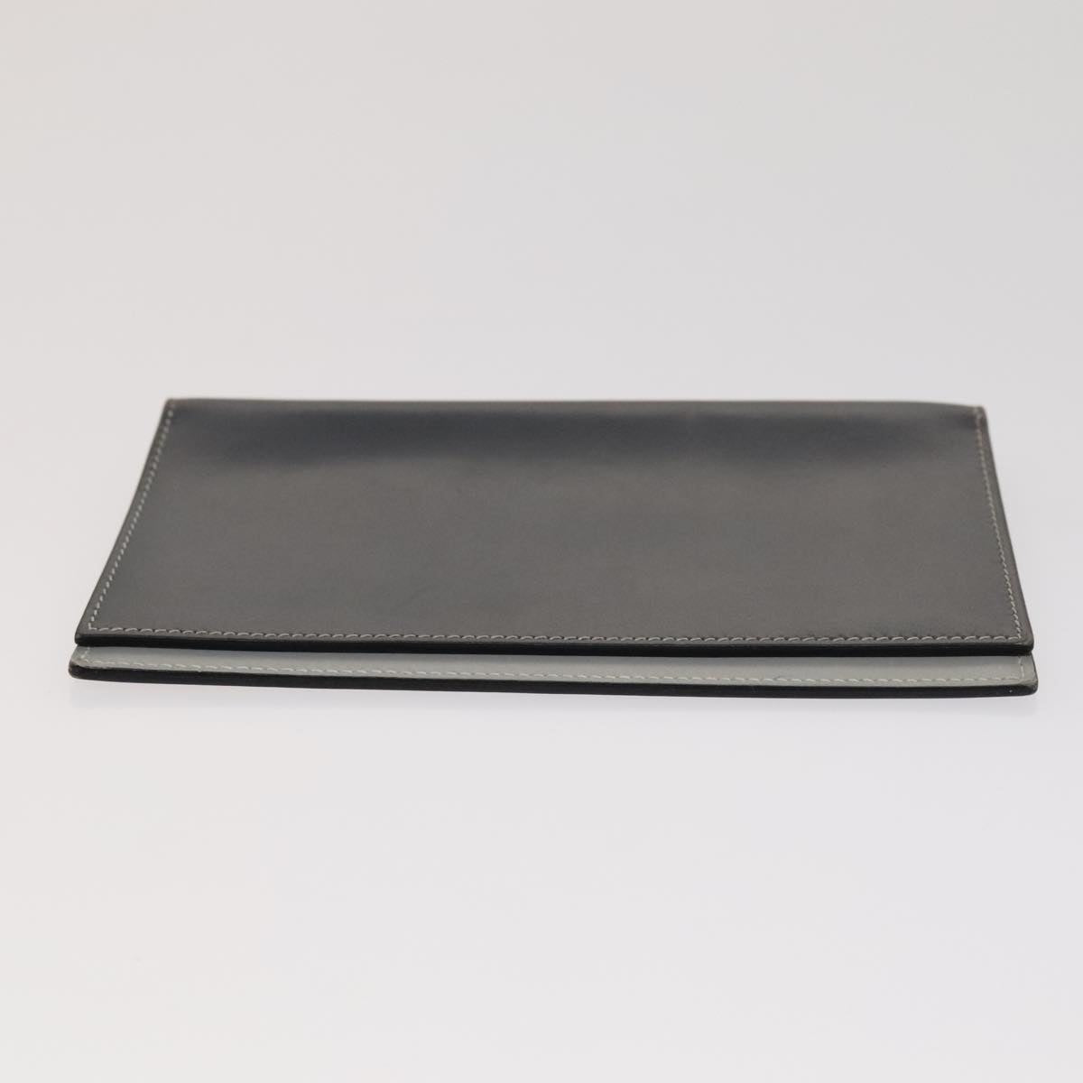 HERMES Day Planner Cover Leather 3Set Black Brown gray Auth bs21520