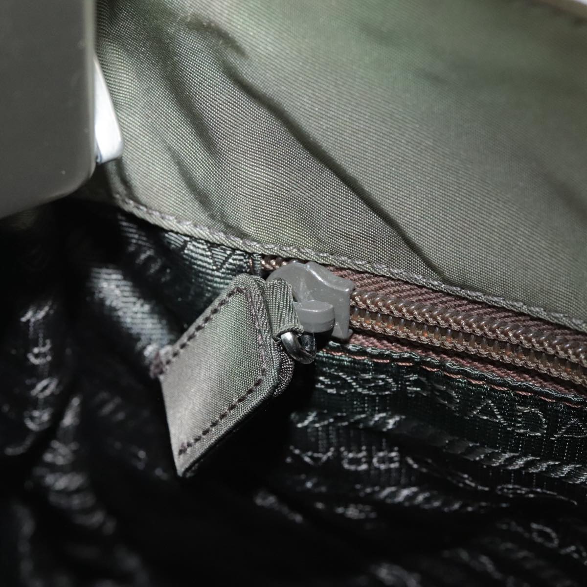 PRADA Shoulder Bag Nylon Khaki Auth bs21541