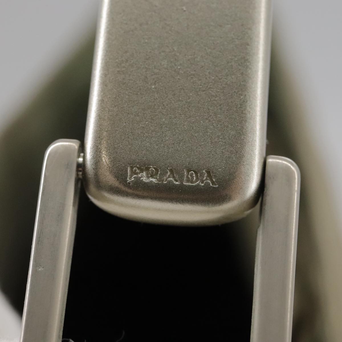 PRADA Shoulder Bag Nylon Khaki Auth bs21541