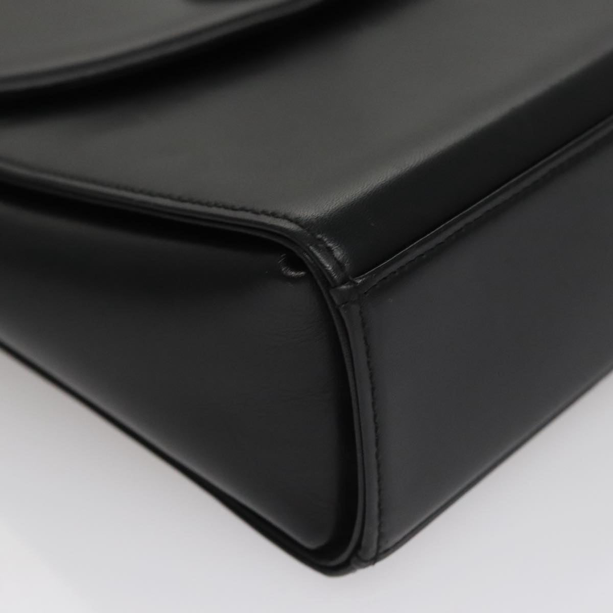 GIVENCHY Hand Bag Leather Black Auth bs21583