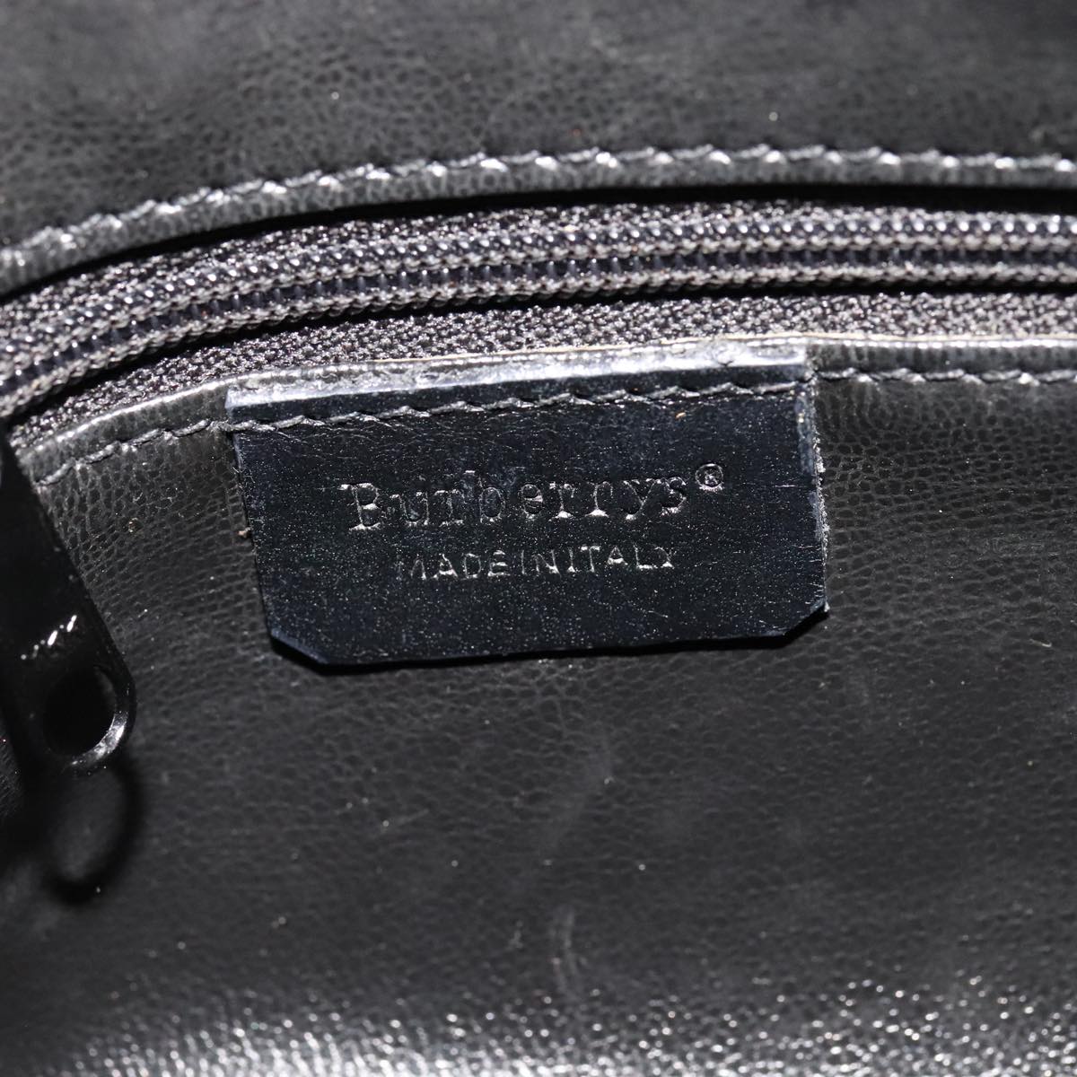 Burberrys Nova Check Clutch Bag Canvas Black Auth bs21593