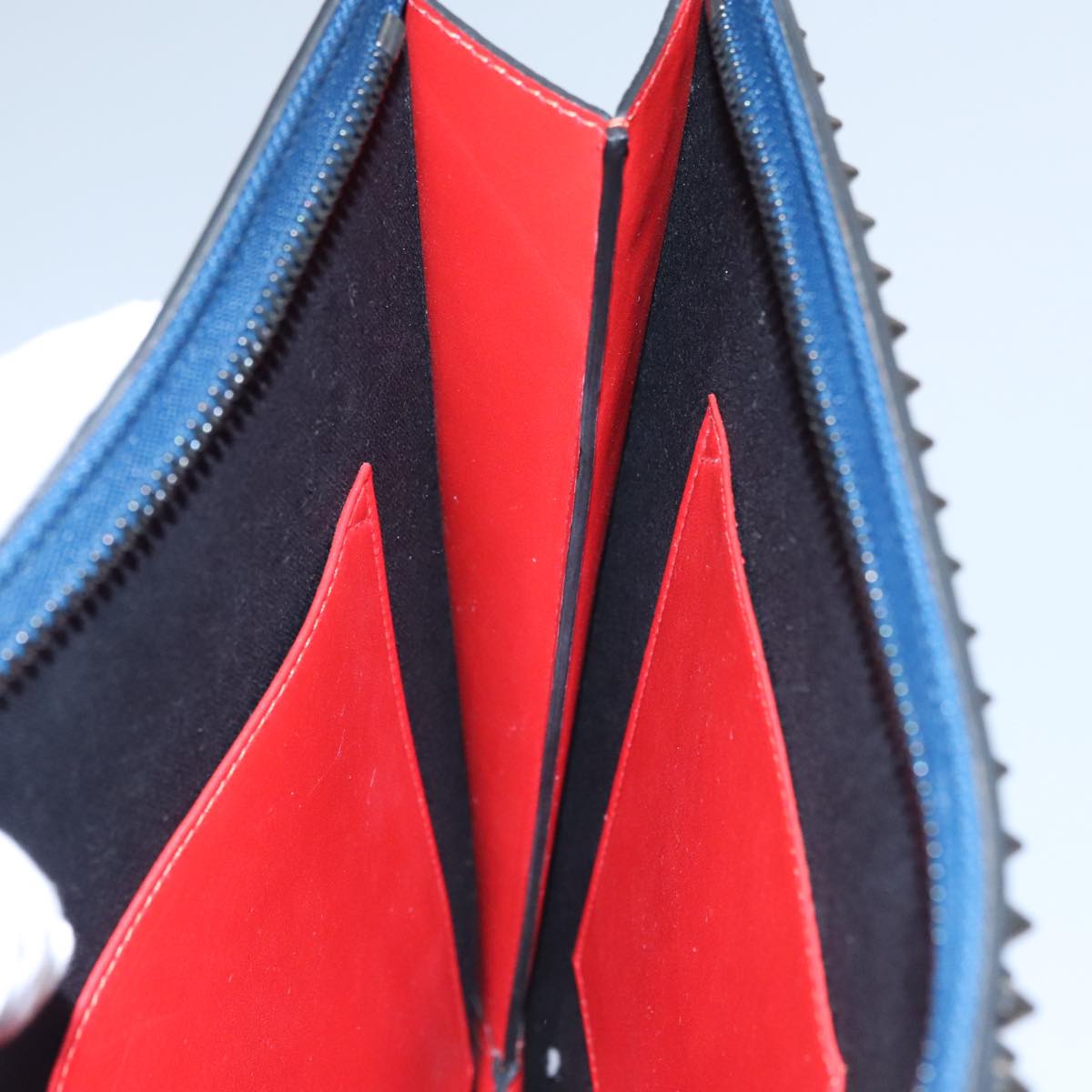 Christian Louboutin Hand Bag Leather Blue Auth bs21607