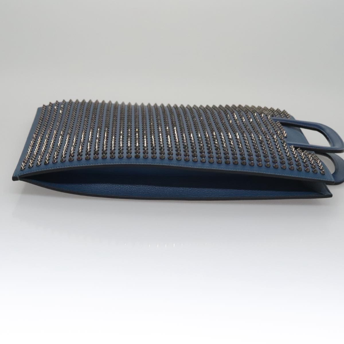 Christian Louboutin Hand Bag Leather Blue Auth bs21607