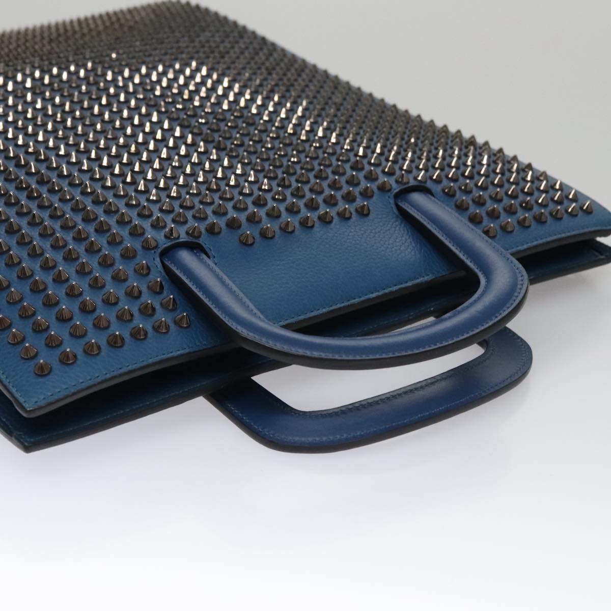 Christian Louboutin Hand Bag Leather Blue Auth bs21607