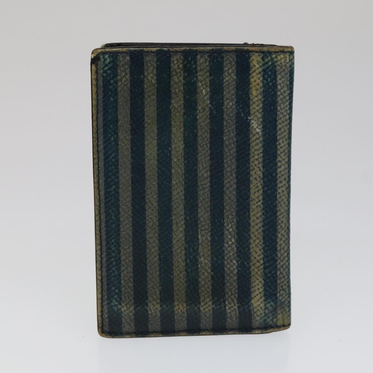 GIVENCHY Key Case Billfold Leather 4Set Navy Black Auth bs21638