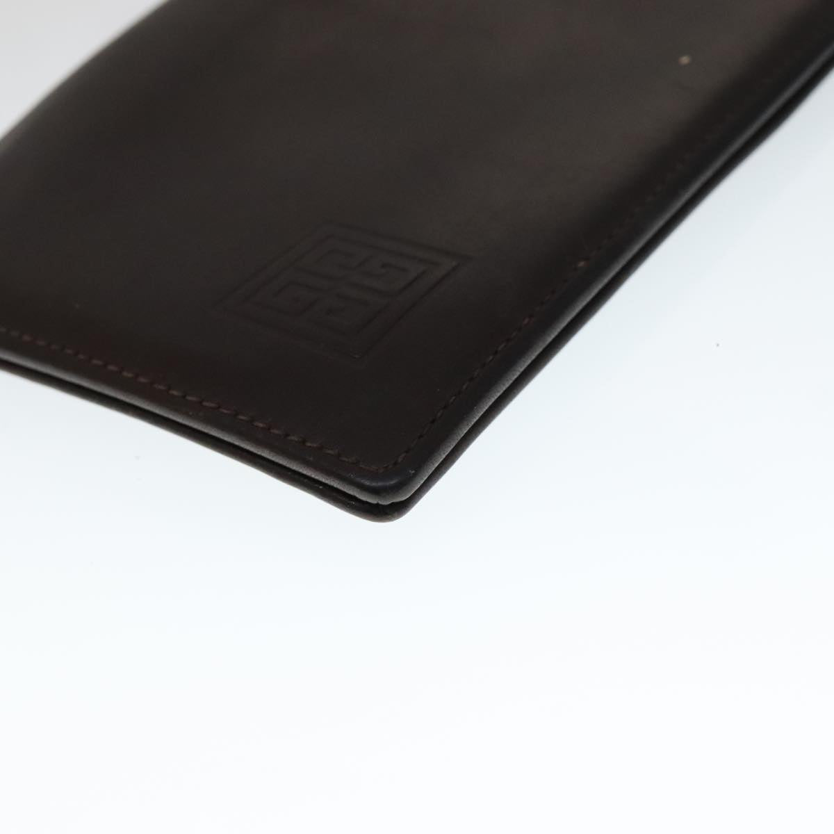 GIVENCHY Key Case Billfold Leather 4Set Navy Black Auth bs21638