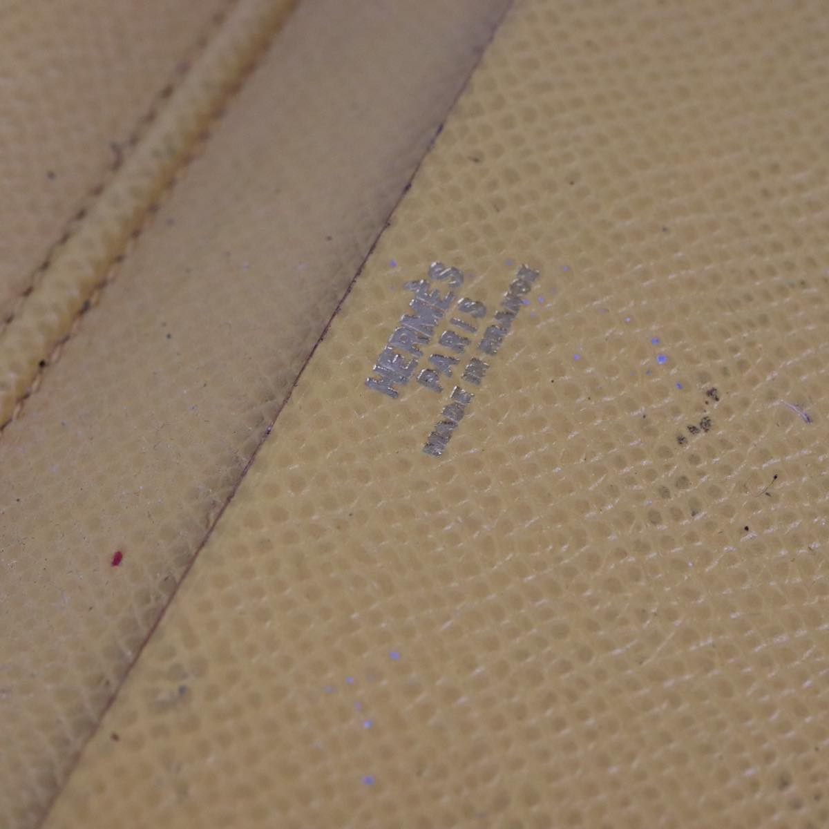 HERMES Day Planner Cover Leather Green Auth bs21645