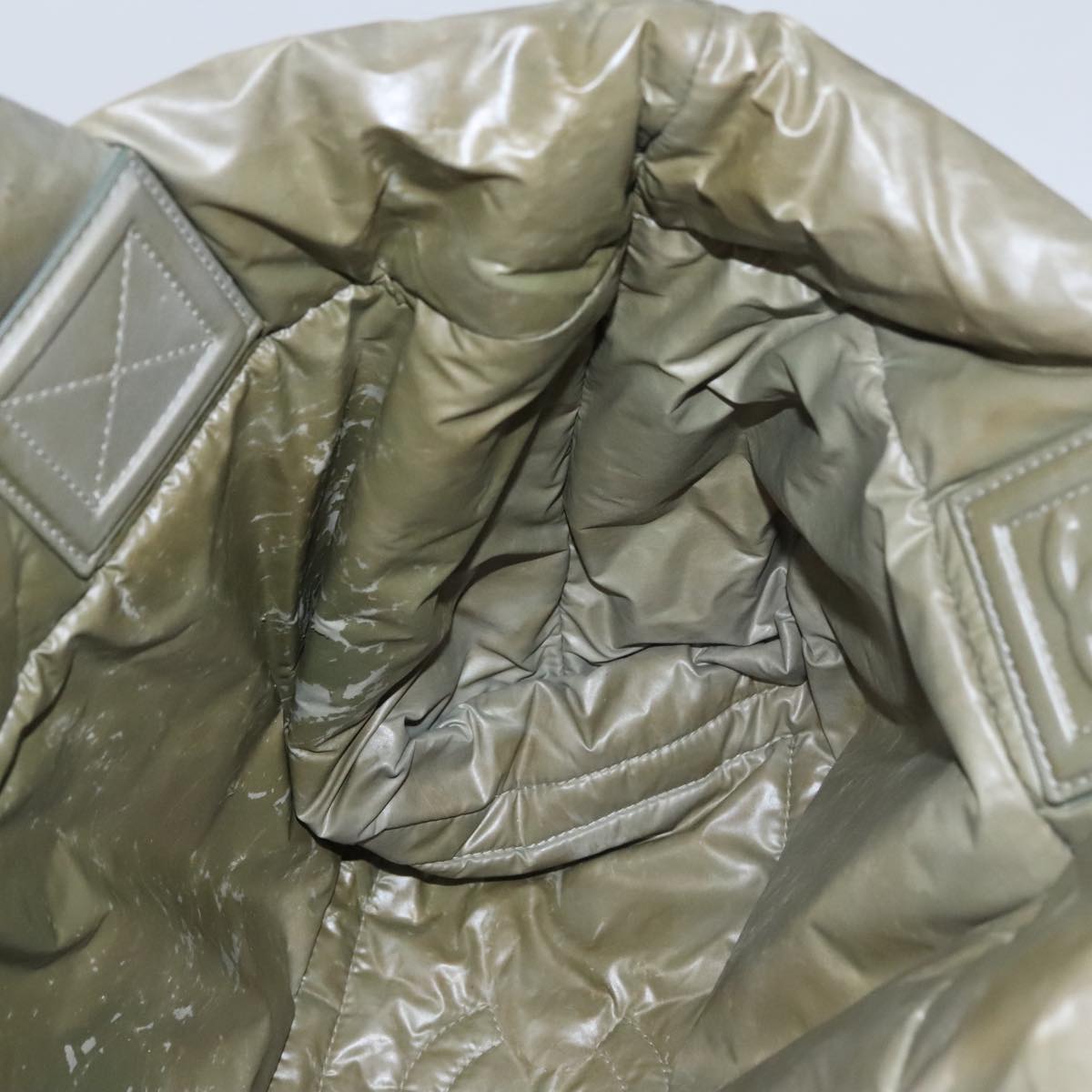 CHANEL Cococoon Tote Bag Nylon Wine Red Silver CC Auth bs21665