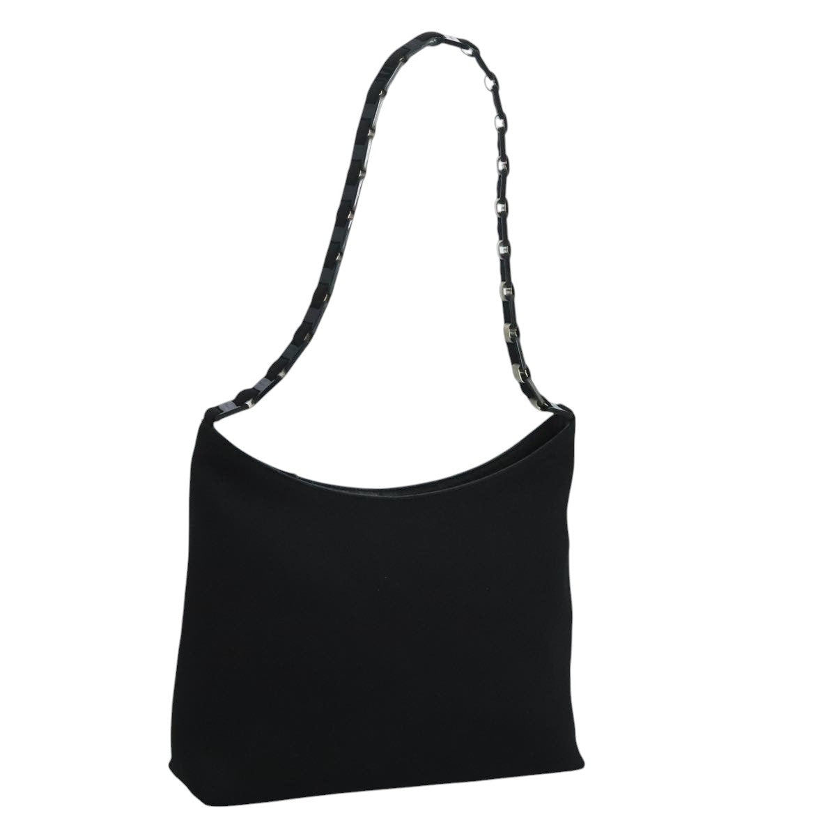 Salvatore Ferragamo Shoulder Bag Canvas Black Auth bs21726