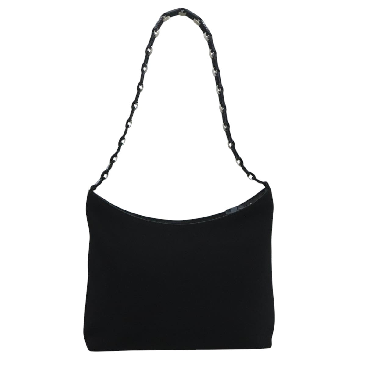 Salvatore Ferragamo Shoulder Bag Canvas Black Auth bs21726