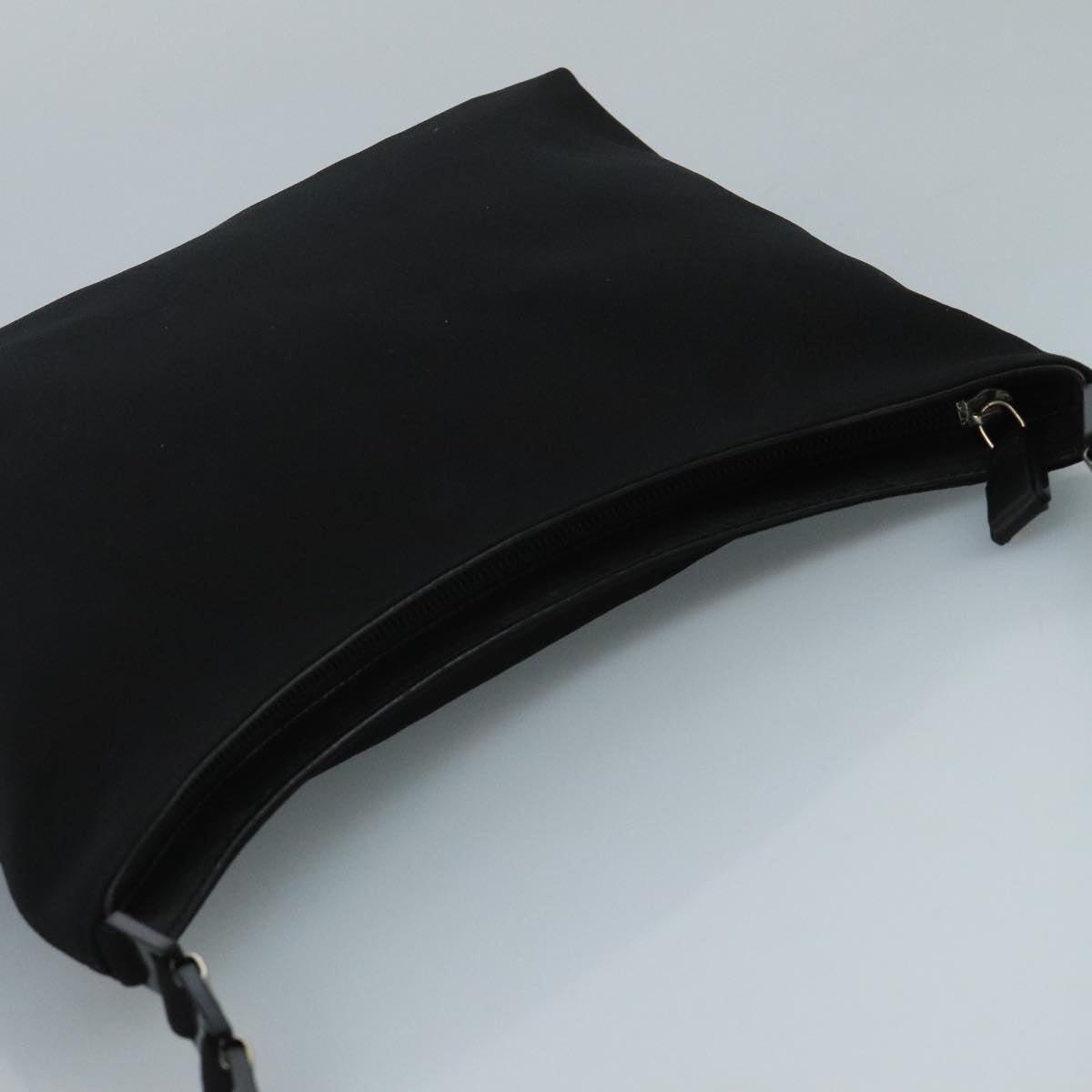 Salvatore Ferragamo Shoulder Bag Canvas Black Auth bs21726