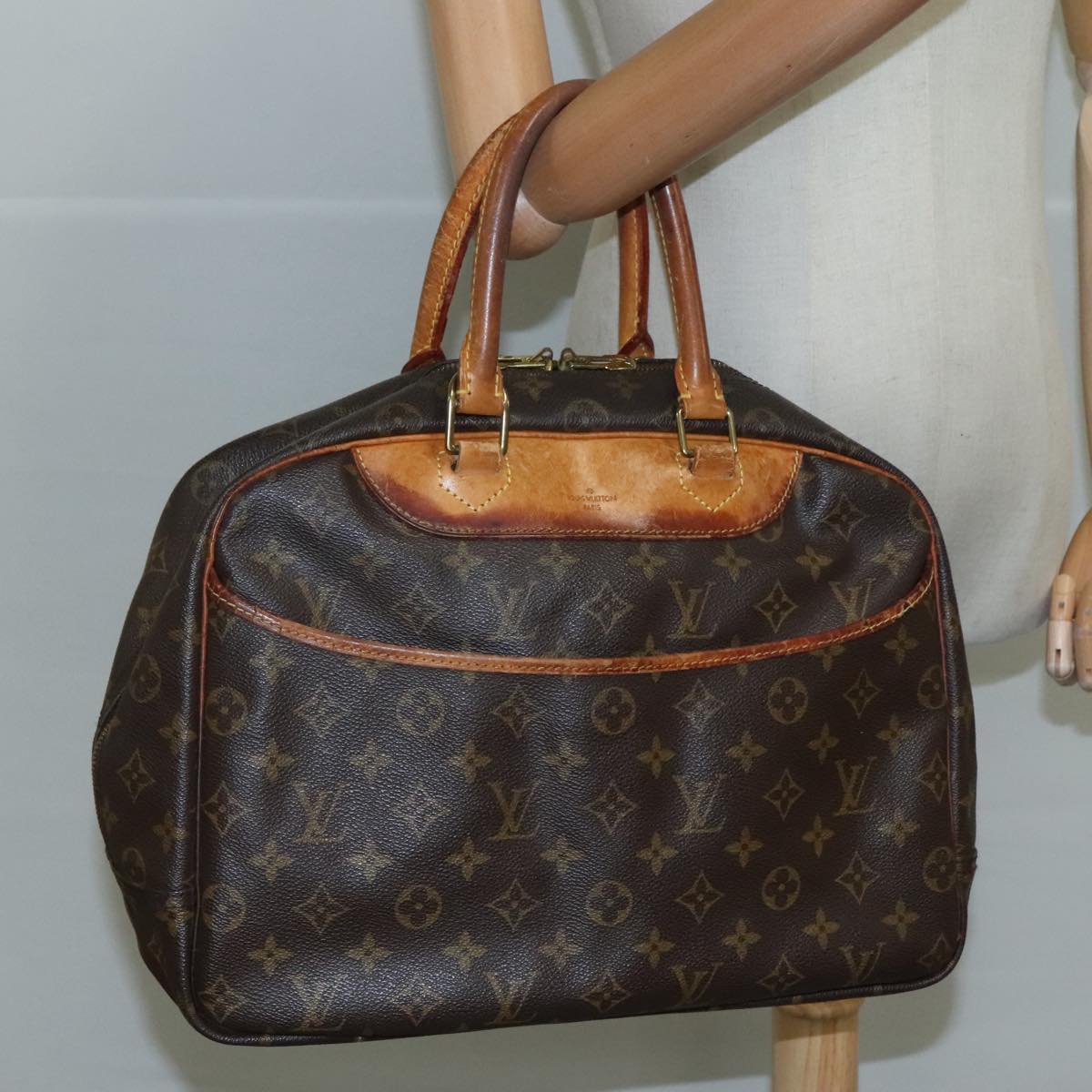 LOUIS VUITTON Monogram Deauville Hand Bag M47270 LV Auth bs21732