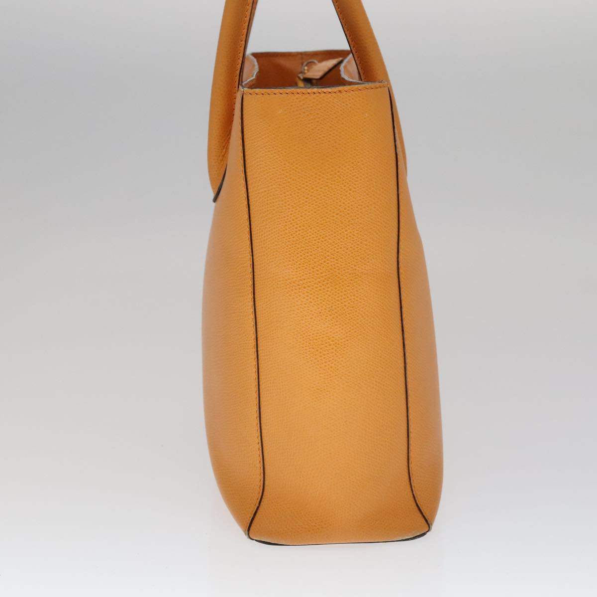 CELINE Tote Bag Leather Orange Auth bs21751