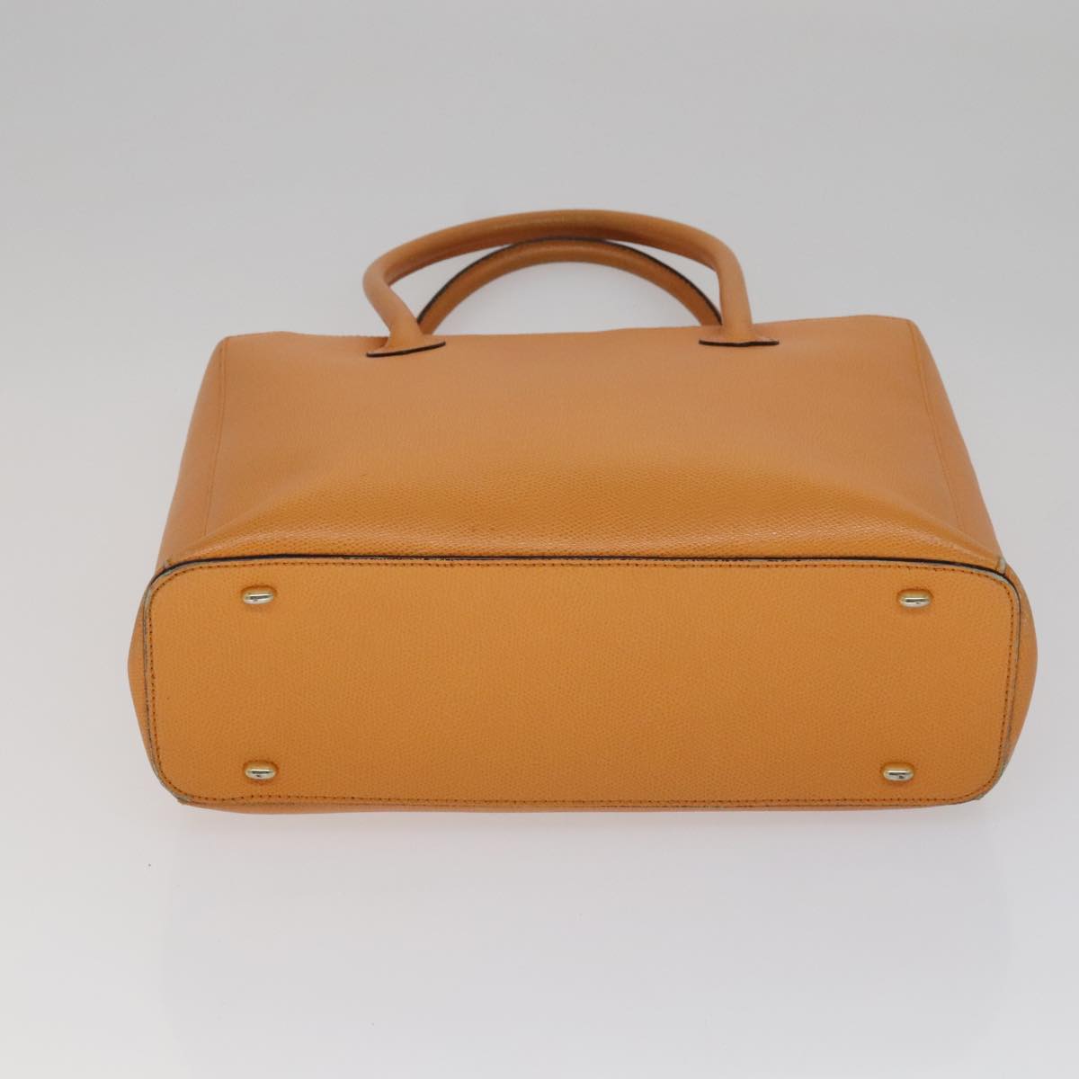 CELINE Tote Bag Leather Orange Auth bs21751