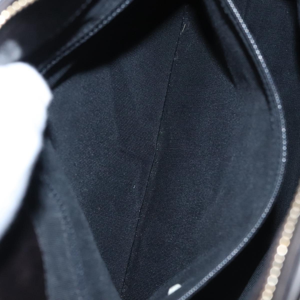 CHANEL COCO Mark Tote Bag Patent Leather Black Gold CC Auth bs21837