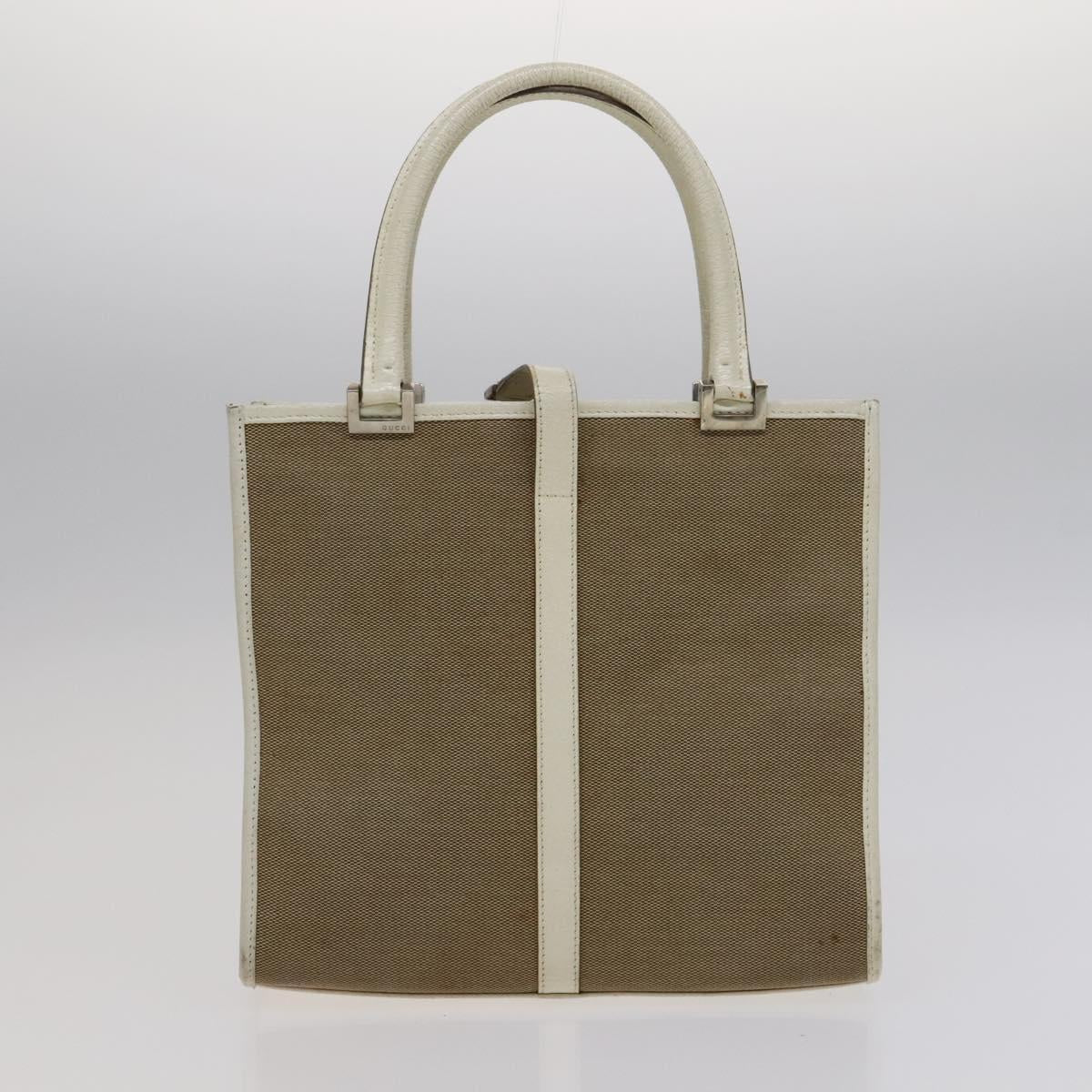 GUCCI GG Supreme Bag Canvas PVC 2 Set Beige Auth bs21866