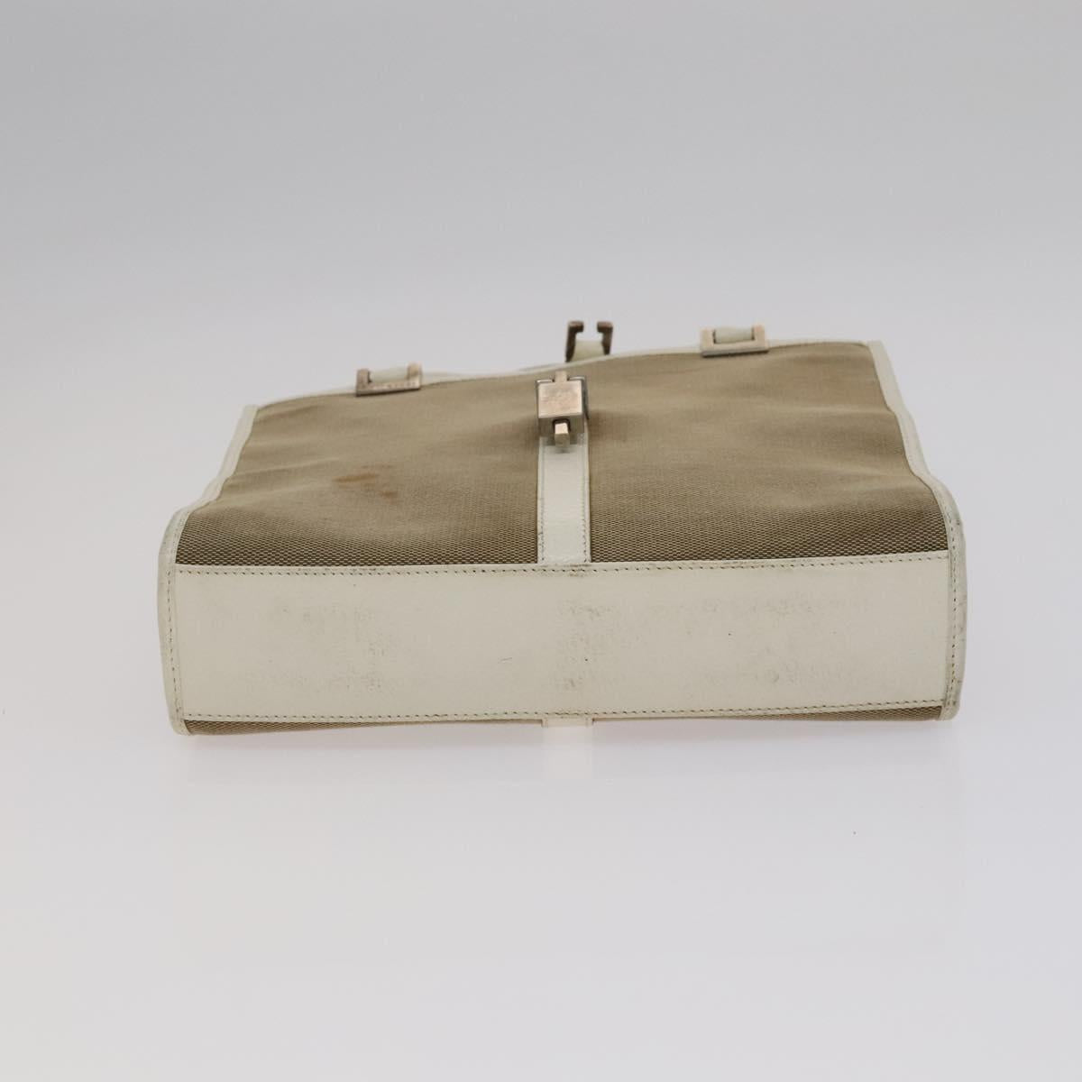 GUCCI GG Supreme Bag Canvas PVC 2 Set Beige Auth bs21866