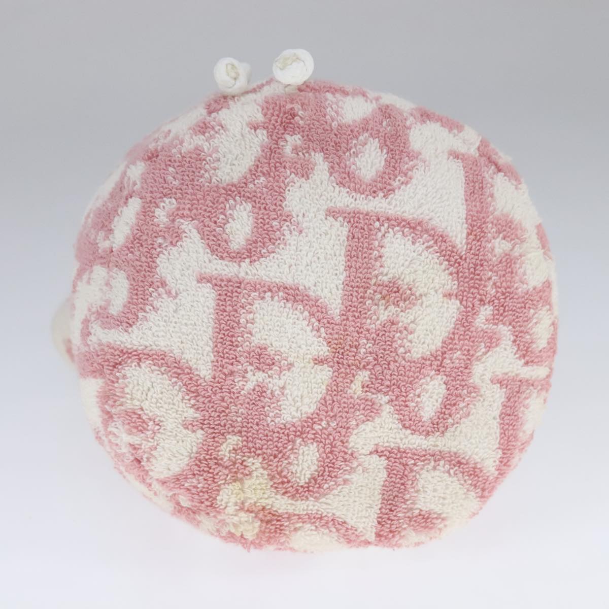 Christian Dior Purse Pouch Pile Pink White Auth bs21872