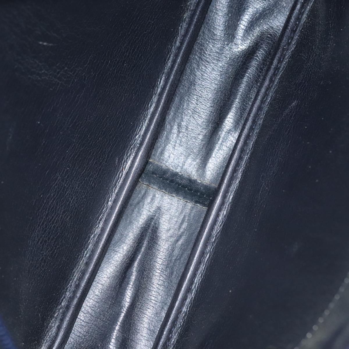 Christian Dior Shoulder Bag Leather Black Gold Auth bs21873