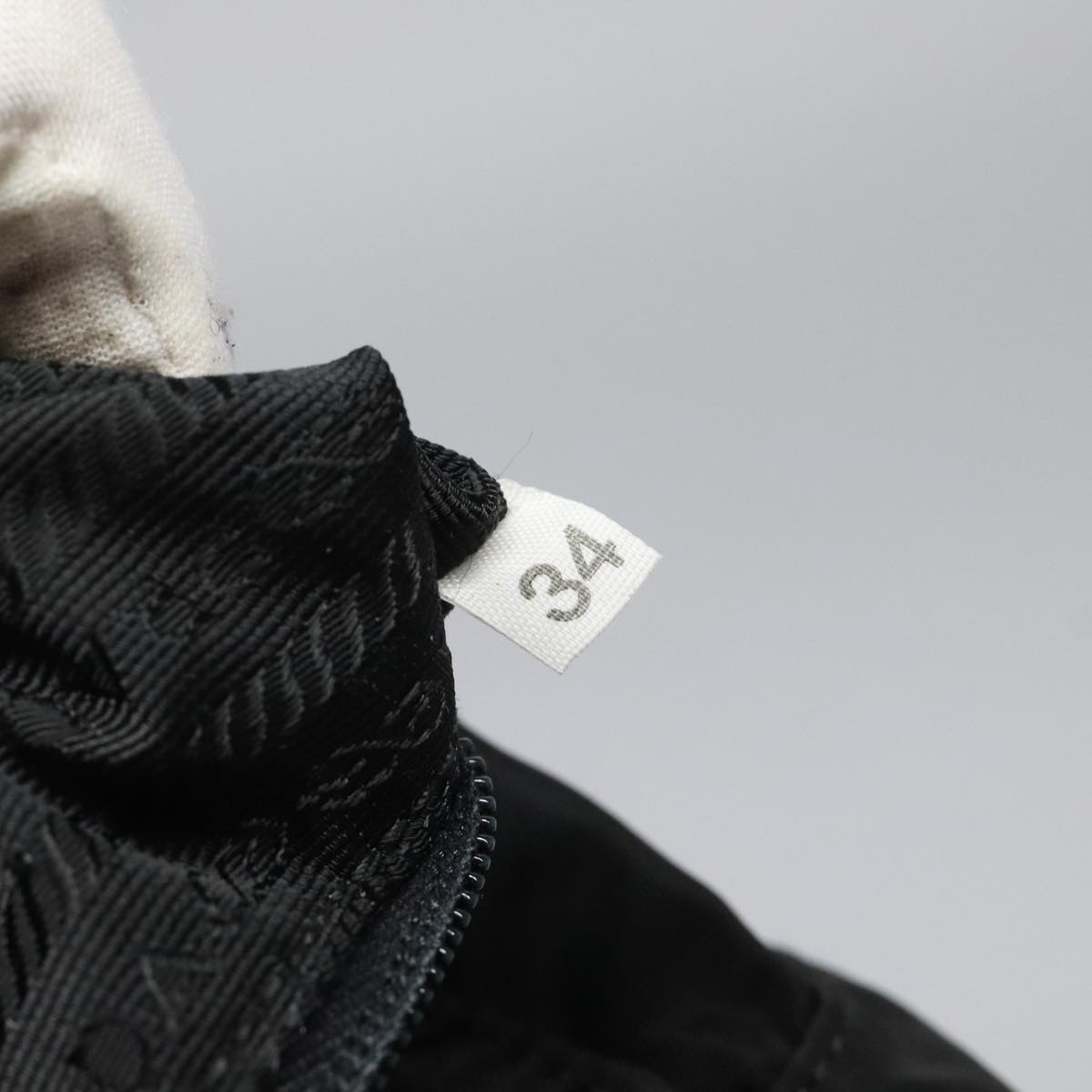 PRADA Tote Bag Nylon Black Silver Auth bs21891