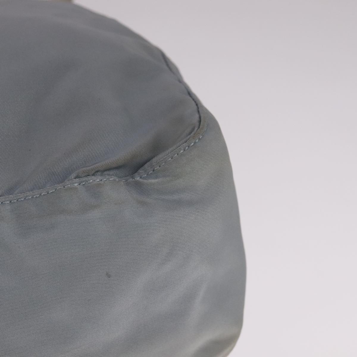 PRADA Shoulder Bag Nylon Light Blue Gray Silver Auth bs21902